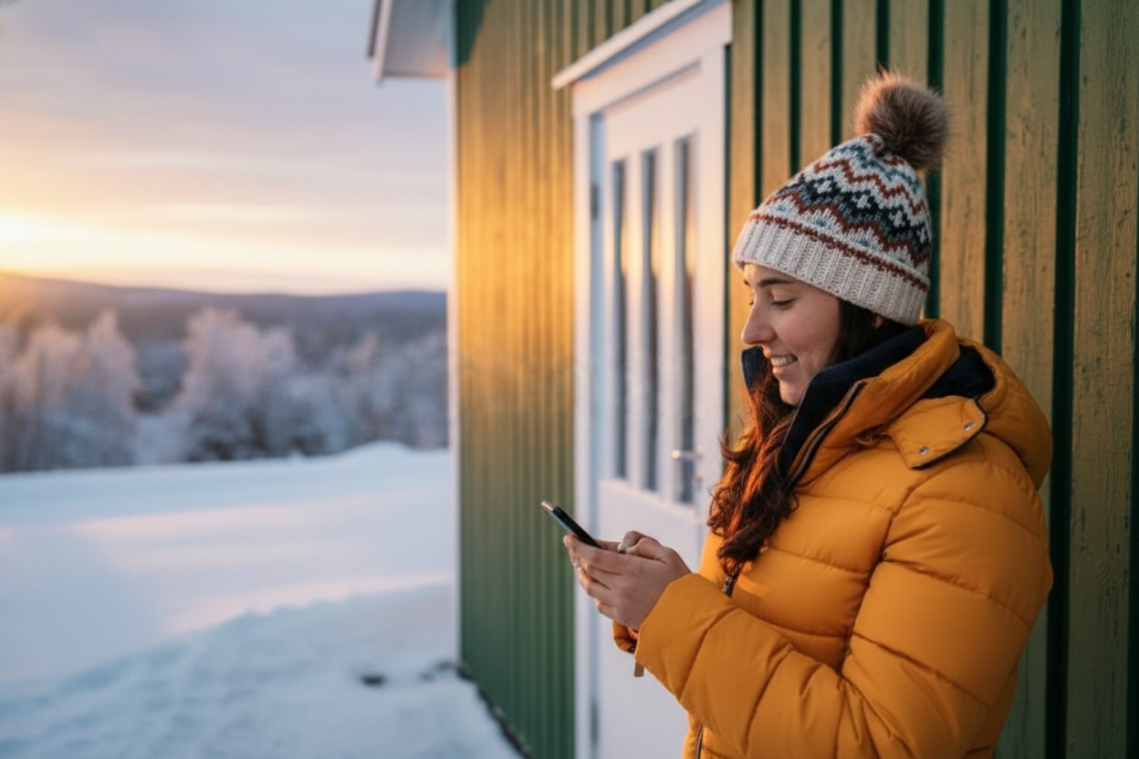 una chica en Noruega